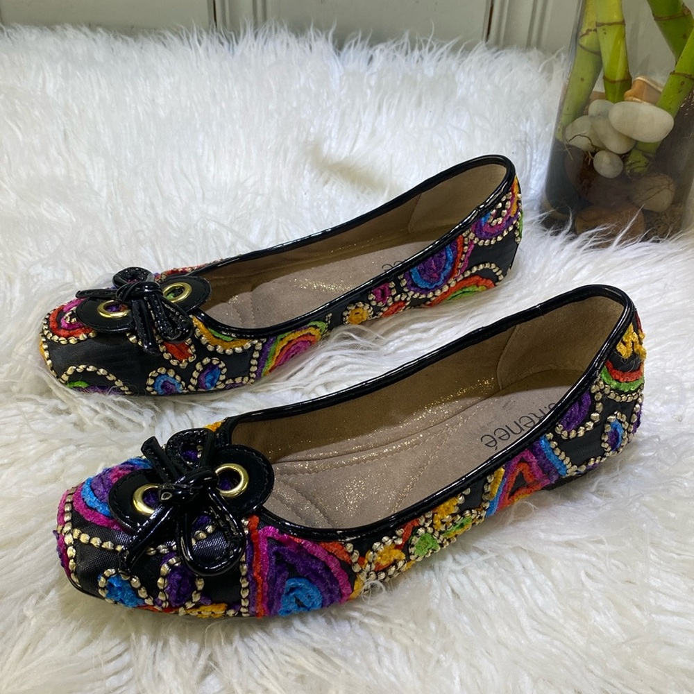 The Juliana Mesh Embroidered Flats